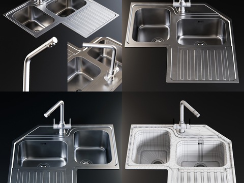 Modern stainless steel sink dish basin