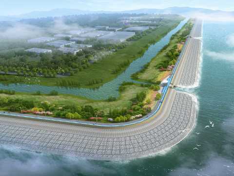 Binjiang reservoir flood dike psd