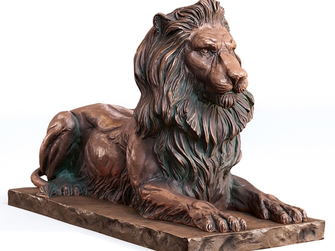 Modern Lion Sculpture Statue