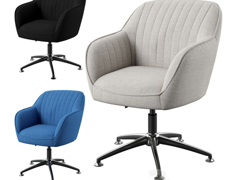 Modern Minimalist Metal Fabric Office Chair Free