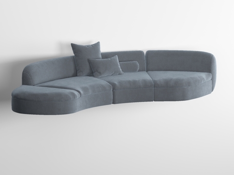 Modern fabric curved sofa free