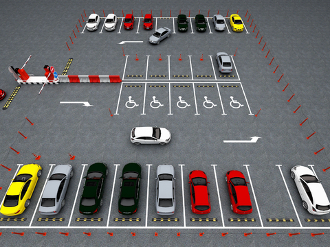 Modern Parking Toll Bar Facilities