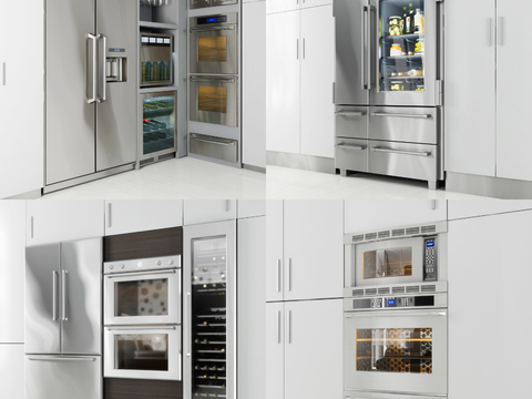 Modern refrigerator oven combination