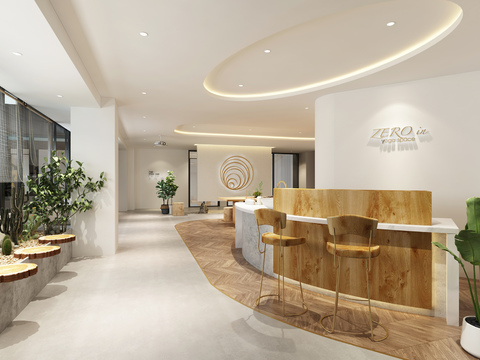 Modern Yoga Hall Front Desk