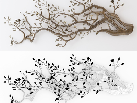 Modern Metal Branch Wall Decoration Pendant