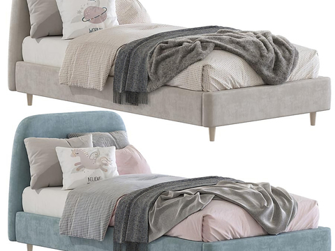 Modern Fabric Single Bed