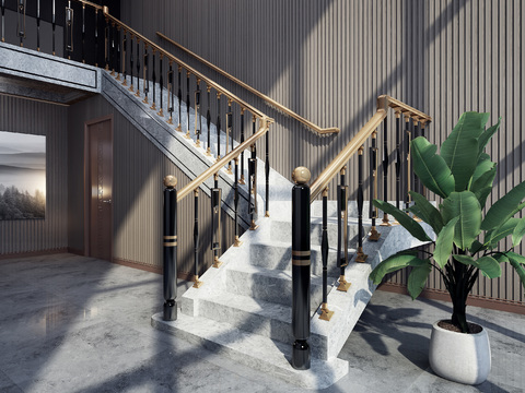 Modern iron staircase