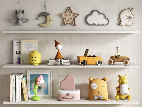 Children's Decorations Cartoon Ornaments Toy Books Table Lamp Sculpture