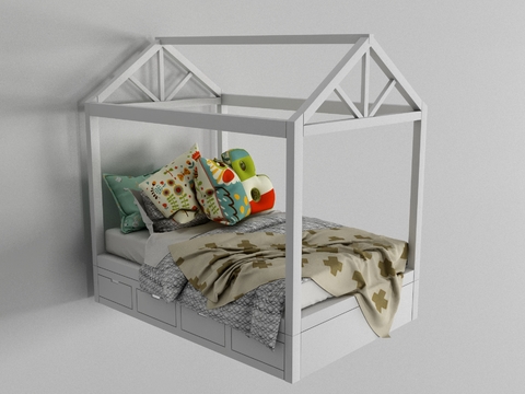 Modern fabric kids Bed free