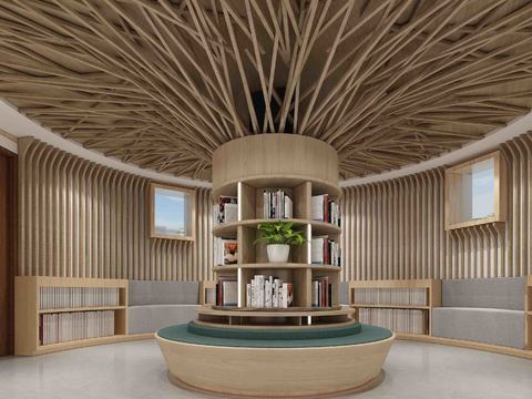 Modern Yurt Book Bar Free