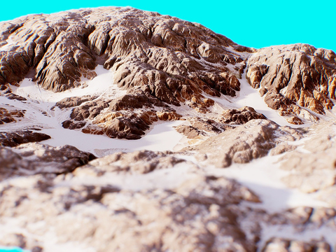 Modern Snow Mountain Range