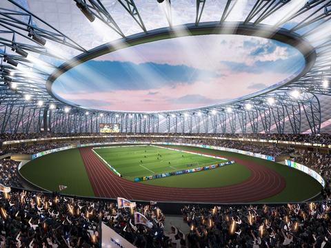 Modern Hall Football Stadium Sports Hall psd