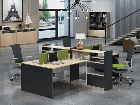 modern office desk and chair