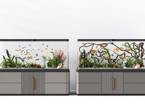 Modern aquarium aquarium combination