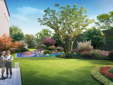 modern courtyard garden landscape psd