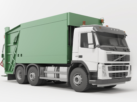 Modern garbage truck