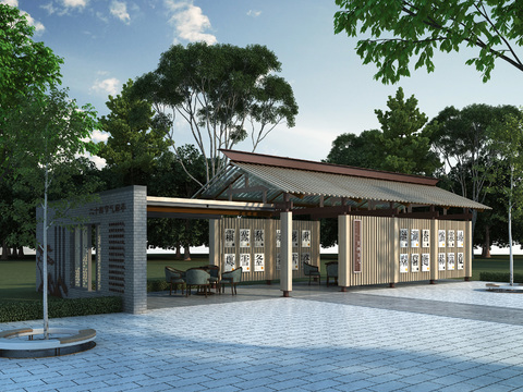 Neo-Chinese Style garden landscape leisure pavilion