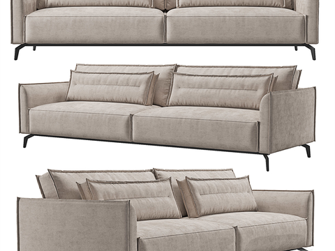 Natuzzi modern minimalist fabric double sofa free