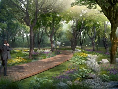 wetland park landscape psd