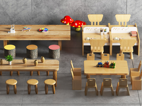 Nordic Kindergarten Children's Desks and Chairs