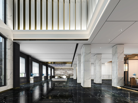 Modern Affordable Luxury Style Hotel Lobby