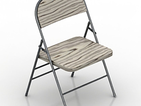 Modern Minimalist Iron Solid Wood Folding Outdoor Chair Free