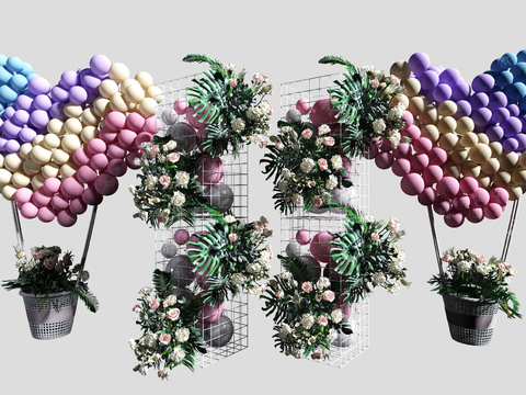 Modern wedding balloon floral beauty Chen