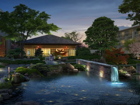 New Chinese Garden Landscape psd