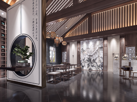 New Chinese Teahouse Lobby