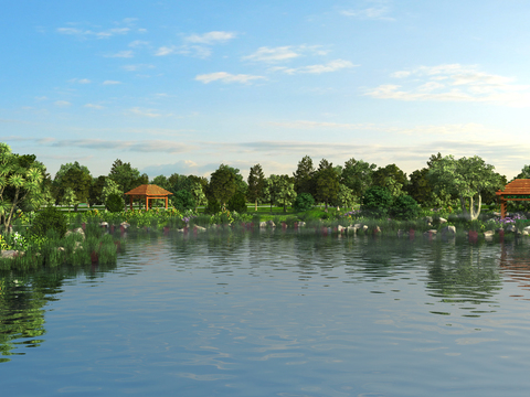 Modern Park Lake View