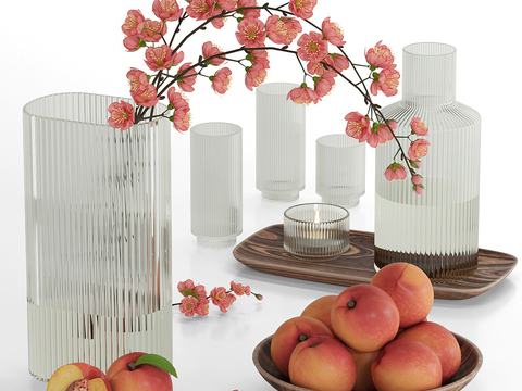 Peach fruit gourmet desktop ornaments