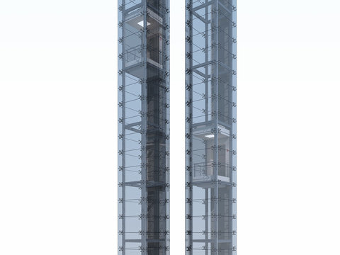 Modern sightseeing elevator