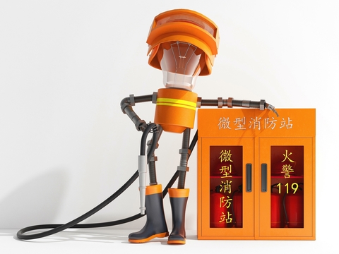 Modern miniature fire station