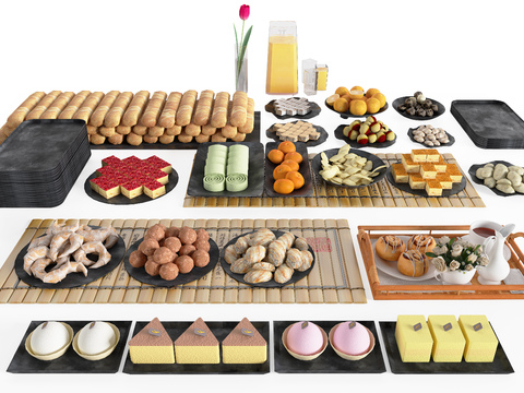 Modern Pastry Fruit Bread Buffet Snacks