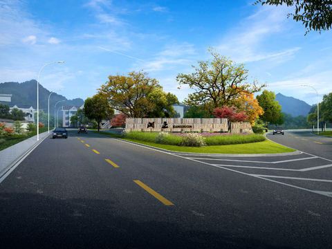 modern road bridge landscape psd