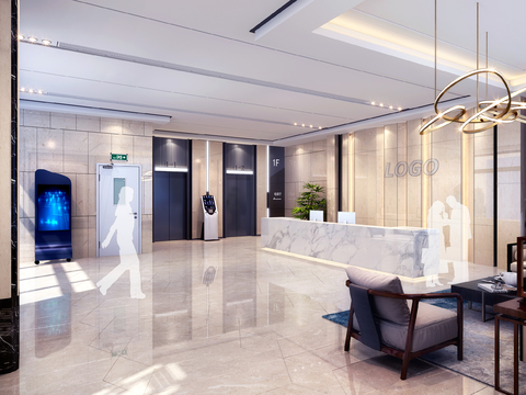 Modern Hotel Reception Area