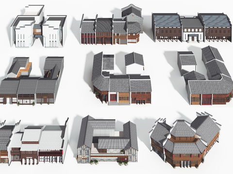 New Chinese-style Commercial Street Store Building Components