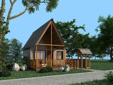 Natural Wind Holiday Wooden House