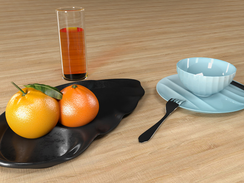 Modern Orange Plate Tableware