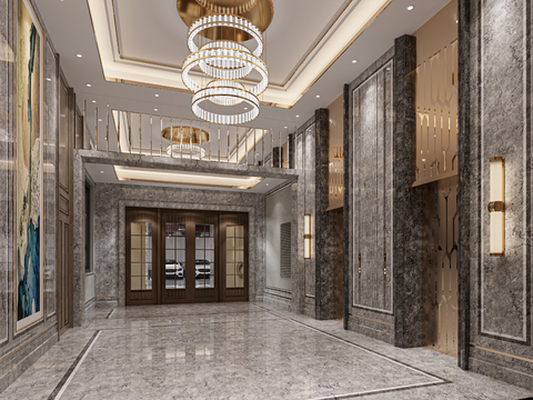 Affordable Luxury Style Elevator Hall Elevator Room