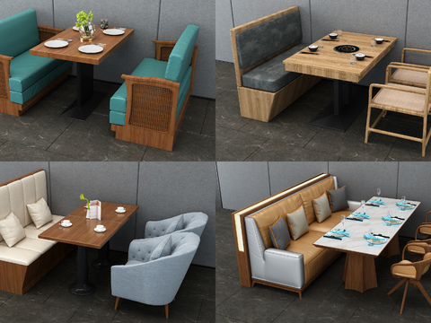 Modern Card Seat Dining Table and Chair