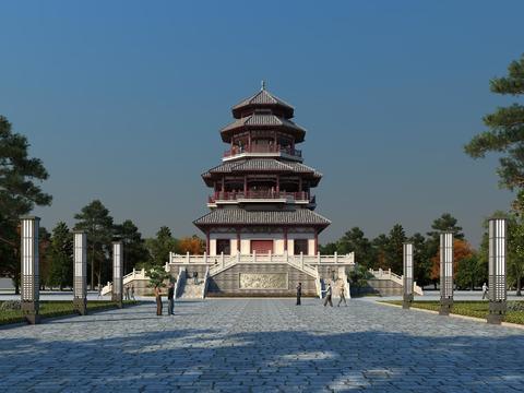 New Chinese Ancient Temple