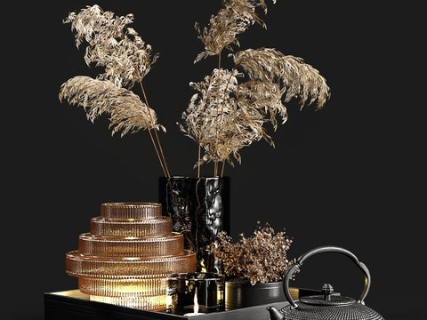 Modern hay candle teapot decoration