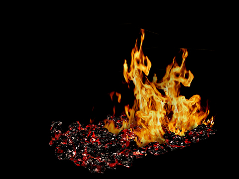 Modern flame fire charcoal