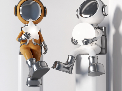 Modern cartoon astronaut Art Toy