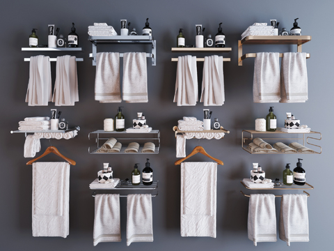 Modern towel rack rack combination