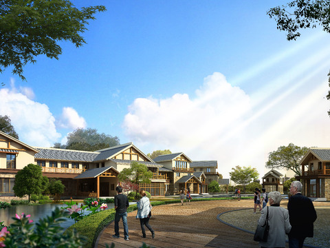 Appearance of New Chinese Homestay Hotel