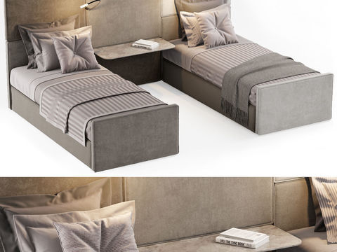 Modern Fabric Double Single Bed