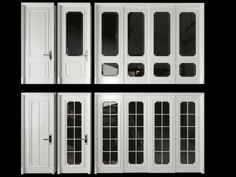 Simple European single-door sliding door combination