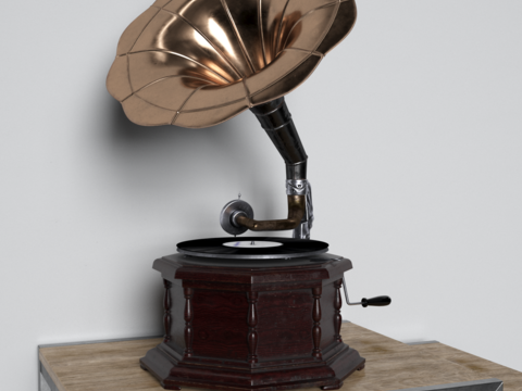 European Classical Phonograph Record Player